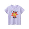 Children's Cartoon Flower Print Short Sleeve T-shirt